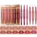 Beauty Glazed Double Head Lipstick & Lip Liner Pens Set  Velvety Matte Finish  Long-Lasting  Waterproof  Smudge-Proof Matte Color Stay Lipstick with Lip Liner Makeup Set