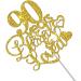 Tenhaisi Gold Glitter 90 Years Blessed & Loved Cake Topper - 90th Birthday / 90th Wedding Anniversary Cake Topper - Hello 90-90th Birthday / 90th Anniversary Party Decoration - Buy Online on GoSupps.com