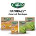 CURAD Naturals Baking Soda Bandages 2 x 4 - 10 Count Box, Sterile & Self-Adhesive First Aid Essential for Scrapes and Cuts - Buy Online on GoSupps.com