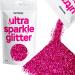 Hemway Fine Dark Rose Glitter 100g 3.5oz Cosmetic Safe 1/64" 0.015" 0.4mm Dark Rose Pink Fine - 100g