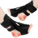 2 Pack Plantar Fasciitis Night Splint, Upgrade 3 Adjustable Straps Plantar Fasciitis Relief Night Splint for Women & Men, Relief Brace for Plantar Fasciitis Relief, Achilles Tendonitis and Foot Drop Black2