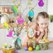 Whaline Easter Scratch Art Paper Set - 72Pcs Bunny Egg Rabbits Shape Scratch Paper Kit for Kids DIY Crafts - Colorful Hanging Ornaments for Easter Holiday - Buy Online on GoSupps.com