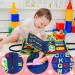 Orderra Busy Board - Montessori Activity Board for Children | Early Educational Toys for Fine Motor Skills | Learn Clothing Basics | MLB-SZZM Blue - Buy Online on GoSupps.com