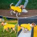 Hundred Dog Raincoat with Removable Hood - Waterproof & Reflective Ultra-Light Jacket for Outdoor Dogs - Yellow - Buy Online on GoSupps.com