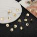 50pcs 13.0mm Gold Plated Flat Round Ear Studs Earring Posts with Loop Hole Coin Charms - DIY Earrings Craft Making Supplies for Women and Girls - Buy Online on GoSupps.com
