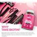 Biotin Hair Gummies 10,000mcg - 90 Vegan Gummies - Strawberry Flavour - Supports Hair Growth & Healthy Skin - Chewable Hair Vitamins - Buy Online on GoSupps.com