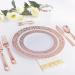 Allure Maek 150PCS Gold Plastic Plates with Disposable Plastic Silverware Lace Design Plastic Tableware sets include 25 Dinner Plates 25 Salad Plates 25 Forks 25 Knives 25 Spoons/Bonus 25 Mini Forks (Rose Gold Dinnerware) - Buy Online on GoSupps.com