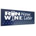 Running on The Wall Medal Hanger Display and Race Bibs Run Now Wine Later Medals Only Design Navy Blue