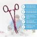 Dog Pet Ear/Nose Hair Puller Grooming Hemostat Locking Forceps Curved Pliers 5.5" (14cm) Full Serrated Clamps Stainless Steel (Pink Paws) Curved Pink Paws - Buy Online on GoSupps.com