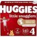 Huggies Size 4 Diapers, Little Snugglers Baby Diapers, Size 4 (22-37 lbs), 70 Count (Pack of 2)