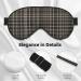 Stripe Checked Unisex Sleeping Eye Mask | Soft Light-Blocking Comfort for Travel & Sleep - Buy Online on GoSupps.com