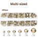 2120Pcs Champagne Gold Crystal Nail Rhinestones | Flatback Glass Gems for DIY Crafts | Nail & Jewelry Decorations - Buy Online on GoSupps.com