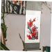 Cabilock Silk Chinese Painting Home Decor Chinese Wall Hanging Scroll Wall Art Wooden Office Household China - Buy Online on GoSupps.com