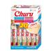 Inaba churu puree multipack - a total of 20 tubes: 5x tuna with salmon 5x tuna with shrimp 5x tuna with scallops and 5x tuna with crab tuna & seafood 280 g (1 Pack)