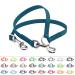 BioThane coupling for two dogs 0.5m long lagoon width selectable coupling leash 0.5 meters lagoon