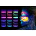 UV Neon Face & Body Paint Metallic Paint (6 Bottles 0.75 oz. Each) - Shimmer Makeup Blacklight Reactive Fluorescent Paint - Safe Washable Non-Toxic By Midnight Glo
