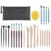 Clay Tools Kit  24 PCS Polymer Clay Tools  Ceramics Clay Sculpting Tools Kits  Air Dry Clay Tool Set for Adults  Kids  Pottery Craft  Baking  Carving  Drawing  Dotting  Molding  Modeling  Shaping
