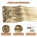 Honsoo Real Human Hair Clip In Balayage Hair Extensions | 15 Inch Mixed Bleach Blonde | 7pcs 70g Straight Silky Blonde Extensions for Women - Buy Online on GoSupps.com