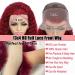 20 Inch Burgundy Lace Front Human Hair Wig | Deep Wave 99j Color | Pre Plucked 180% Density Brazilian Virgin Hair - Buy Online on GoSupps.com