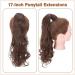 Tess 40cm Wavy Ponytail Extension - Light Brown (#M4) | 90g Braid Hair Extensions for Luxurious Volume - Buy Online on GoSupps.com