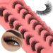 Yawamica 5D Fluffy 15mm Wispy Curl Mink False Eyelashes - Pack of 8 Pairs for Natural Cat Eye Look - Buy Online on GoSupps.com