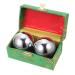 Garneck 1 set Baoding iron ball massage ball Chinese baoding balls Exercise training ball toys Massage balls for the hands for the hand fitness balls for the hand hollow box roll the ball 5x5x5cm silver