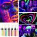 Colored Liquid Eye Liner Waterproof Fluorescent Eye Liner Face Glitter - UV Neon Pigmented Graphic Liners Face & Body Painting Liner Festival Makeup Kit for Women Girls - Buy Online on GoSupps.com