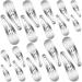 40 Piece Snap Hair Clips Women Large Metal Snap Hair Clips Nonslip Clip Hair Barrettes for Women Hair Pins for Girls Hair Accessories, 3.5 Inch, 3.1 Inch, 2.8 Inch, 2.4 Inch, 2 Inch (Silver)
