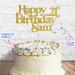 Cakeshop Cake Decoration Pack | Happy Birthday Premium Double Sided Glitter Card Cake Topper Sign & 25g Party Pack of Cake Sugar Sprinkles | Custom Name & Age Cake Decorations (Gold) Non-Prime Glitter Card: Gold - Buy Online on GoSupps.com