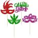 Gyufise 24Pcs Mardi Gras Cupcake Toppers Glitter Masquerade Masks Cupcake Pick Decorations Mardi Gras Party Baby Shower Birthday Cake Decorations Party Supplies Colorful 1 Multicolor - Buy Online on GoSupps.com