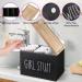 Mistod Tampon Holder - Stylish Bathroom Organizer for Pads & Tampons | Wood Storage Box with Tablet Lid - Black | Perfect Feminine Product for Shark Week & Bathroom Accessories - Buy Online on GoSupps.com