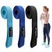 Beenax Fabric Resistance Bands (Set of 3) Long/Short Exercise Bands for Women Loop Bands with 3 Resistance Levels for Workout Fitness Stretching Pull Up Leg Glutes Squat and Strength Training Long (Black Navy Blue)