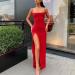 Hanxiulin Women's Glitter Evening & Party Dress | Long-Sleeved Mini Sequin Dress in Red (3XL) - Perfect for Business & Club Events - Buy Online on GoSupps.com