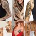 SOOVSY 70 Sheets Temporary Tattoo: 10 Half Arm Tattoos for Men & Women - Long Lasting Fake Tattoo Stickers in Color-05 - Buy Online on GoSupps.com