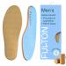 Fulton Men's Shock Absorbing Insoles with High Impact Arch Support - Custom Molding Cork Inserts Alleviate Plantar Fasciitis & Foot Fatigue- Athletic Running Insoles for Men (Men's Size 13.5-14) Men's Wide 13.5-14 Men's Athletic