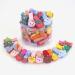 26 pieces Mixed colors cartoons fabric hairpins Sweet hair clip Hair tie holder kit with box for girls teens children (cartoon styles)