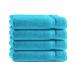 Class Home Collection Terry Towels 50x100 cm Pack of 4 100% Cotton Turquoise Turquoise 50 cm x 100 cm