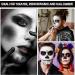 CHASPA Black + White Clown Face Paint Set - High Pigment Professional Oil-Based Makeup for Halloween SFX Costume - 60g/2.11oz - Buy Online on GoSupps.com