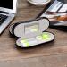 Muf 2 in 1 Double Sided Portable Contact Lens and Eyeglasses Case - Travel Kit with Mirror, Tweezer, Solution Bottle - Green/Black - Buy Online on GoSupps.com