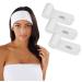 Boca Terry Makeup Headband Women's Headband for Washing Face Cotton Terry Cloth Skincare Headbands for Facial Face Wash Cosmetic and Skin Care Treatments. Adjustable Towel Headband. 3-Pack White White - Terry
