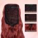 32 Inch Burgundy Red Drawstring Ponytail Extension for Women - Long Curly Synthetic Hairpiece for Daily Wear and Parties - Buy Online on GoSupps.com