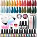 Gel Nail Kit VANREESA 14 Colours Gel Nail Polish Set with 36W Nail Lamp Complete Manicure Tools Gel Nail Starter Kit Red Blue Green Collection Nail Kit Gift for Women 30 Pieces Set