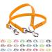 BioThane coupling for two dogs 0.3m long pastel orange width selectable coupling leash 0.3 meters pastel orange