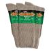 Extra Wide Men's and Women's Up to 6E Unisex Medical Mid Calf Crew 3PK Antimicrobial Made in USA! L Tan