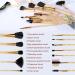 12-Piece Makeup Brush Set - Gold - Foundation, Eyeshadow, Eyebrow, Blush & Contour Brushes - Buy Online on GoSupps.com