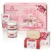 Bulgarian Rose Moisturizing Daily Regimen 5 Piece Gift Set - Rose Day Cream Rose Night Cream Exfoliating Face Mask Rose Soap Rose Soap Sponge