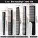 5-Piece Hair Cutting Comb Set - Fine Teeth Carbon Combs for Hair Styling - Anti Static & Heat Resistant - Barber & Hairdressing Tapered Comb for Men and Women - Buy Online on GoSupps.com