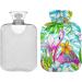 Naanle 2L Hot Water Bottle with Hawaii Flamingo Cover - Pain Relief for Back Hands & Feet | Heat & Cold Therapy - Buy Online on GoSupps.com