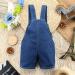 KIDSCOOL SPACE Baby Girl 3D Bunny Overalls | Toddler Denim Outfit 18-24 Months Blue - Buy Online on GoSupps.com