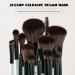Jessup 10-Piece Makeup Brush Set | Ultimate 14-in-10 Duo-End Brushes for Foundation Eyeshadow Contour & More - International Shipping Available - Buy Online on GoSupps.com